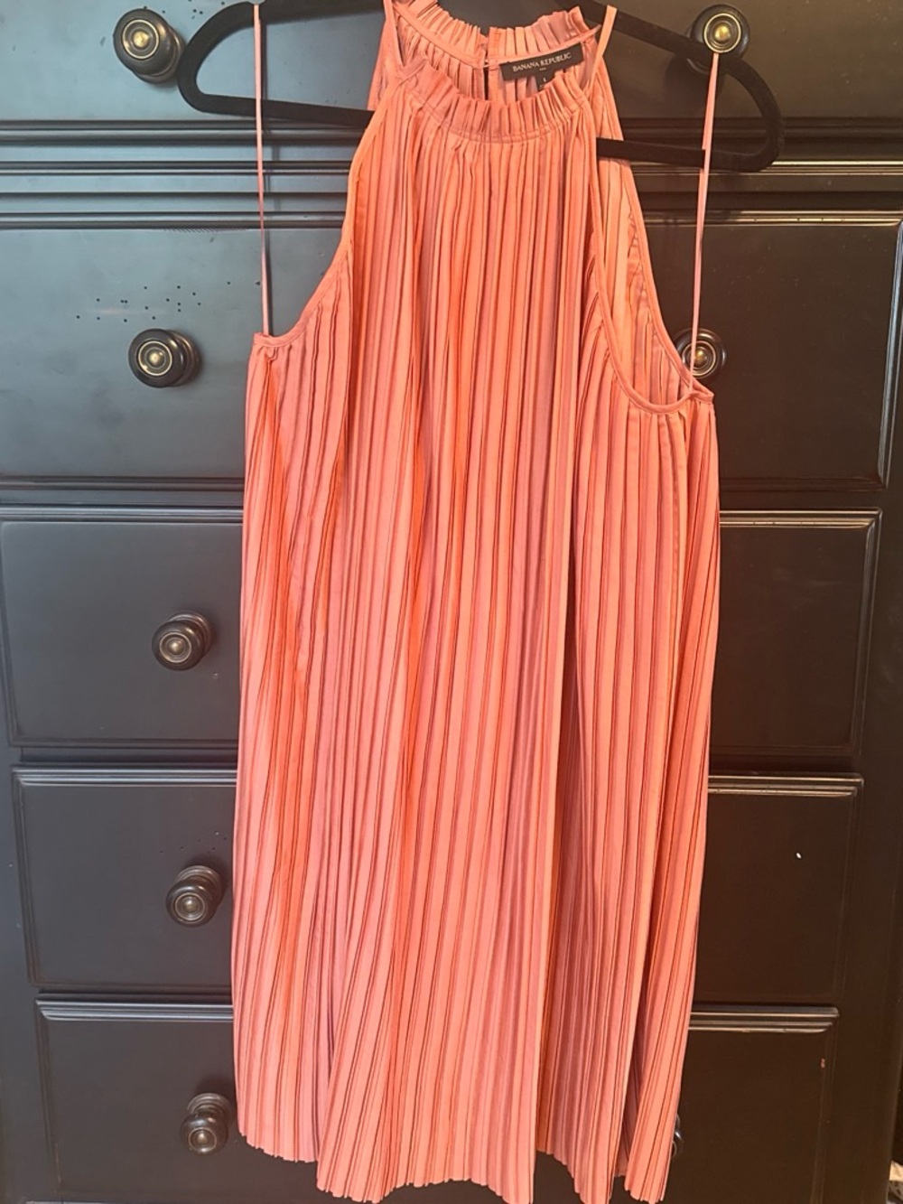 Banana Republic Pleated Clay Halter Top